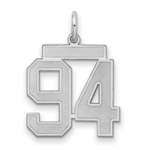 Sterling Silver Jersey Collection Medium Number 94 Pendant